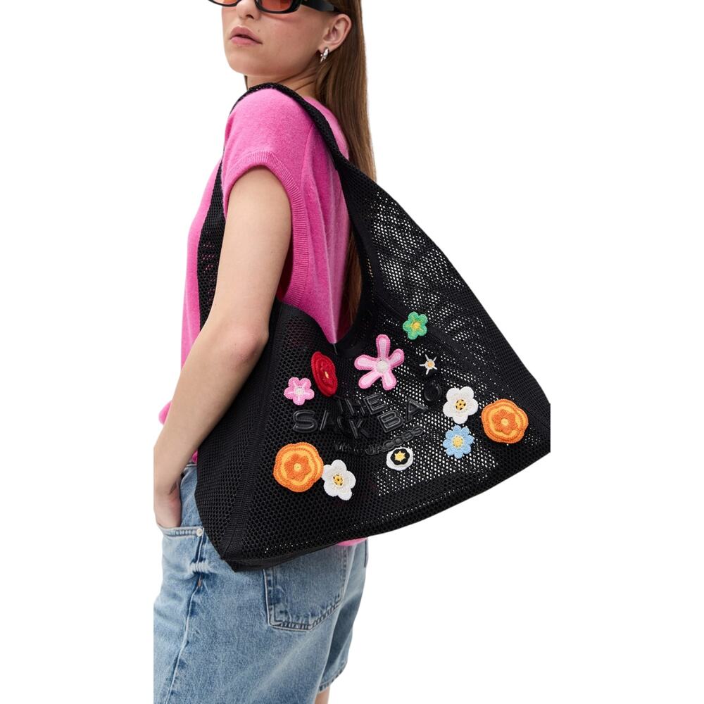 MARC JACOBS The Daisy Crochet Sack Bag in Black - Picture 2 of 12
